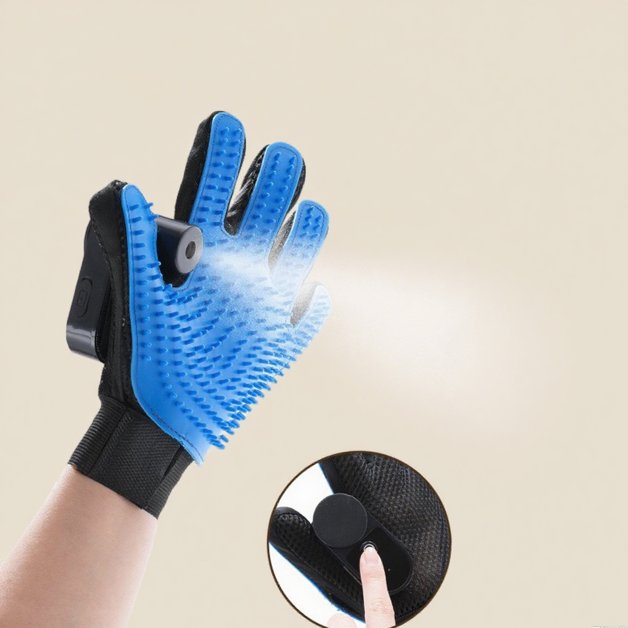 PuppyLuv Pet Grooming Spray Glove Hair Removal Massage Milou Lumi Dog Cat
