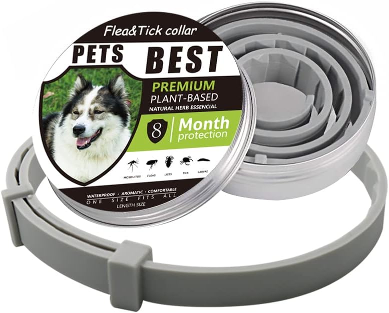 Natural Flea and Tick Collar for Dogs - 8 Month Protection - - PuppyLuv Pet Store