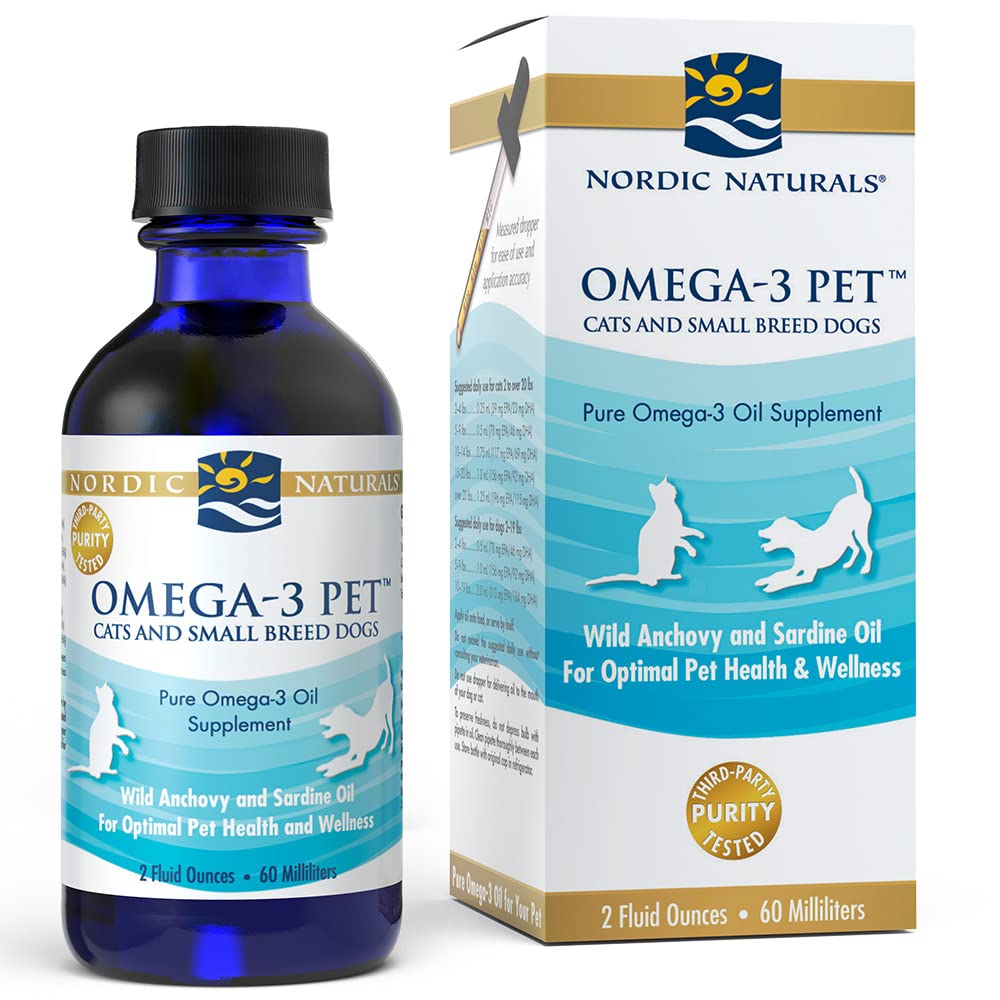 PuppyLuv Omega 3 Fish Oil Dogs Liquid Supplement Skin Coat Health Wild-Caught 8oz 16oz Pump