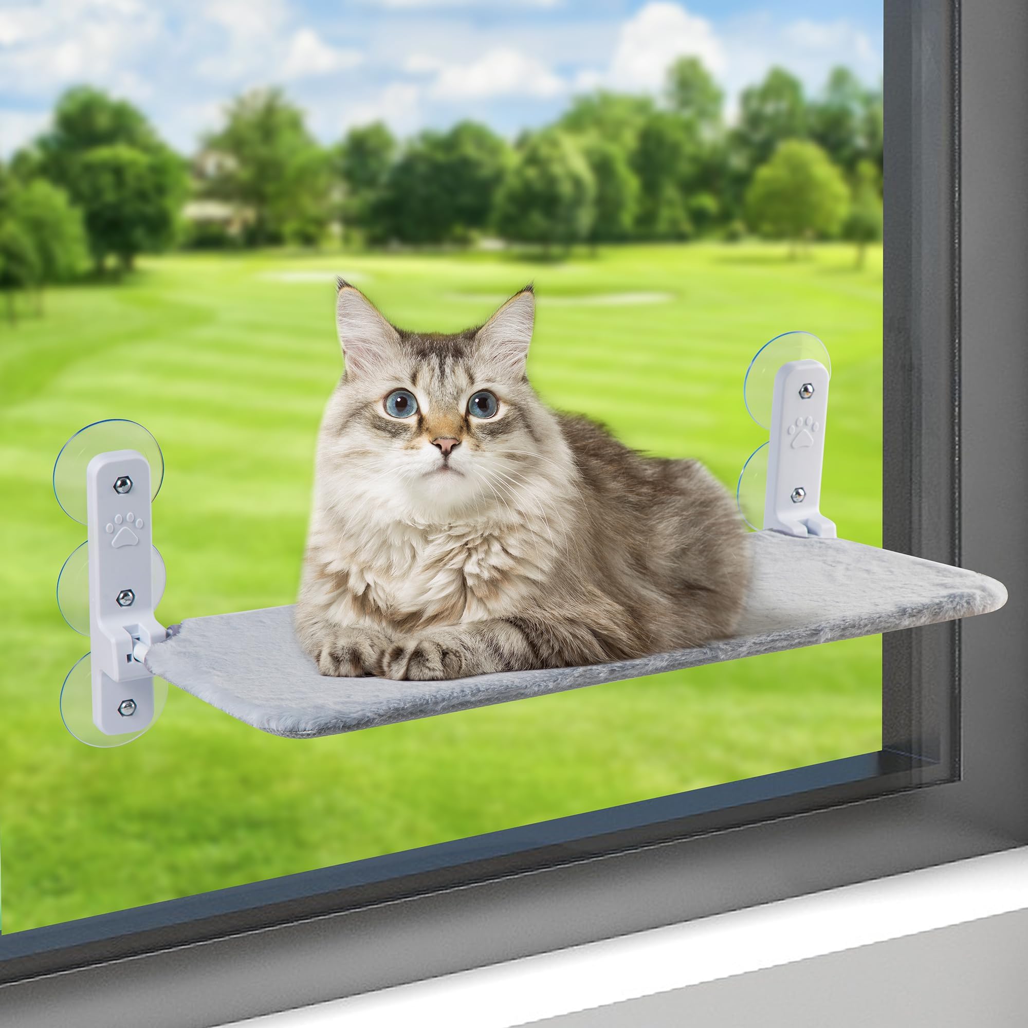 Cat Hammock Bed - Hanging Canvas Swing for Window or Cat Tre - PuppyLuv Pet Store