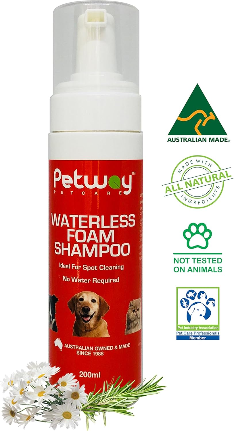 Waterless Dog Shampoo Spray - No Rinse Foam Dry Shampoo for Dogs and Cats