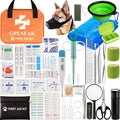 PuppyLuv Pet First Aid Kit 50 Piece Emergency Care Dogs Cats Bandages Antiseptic Thermometer