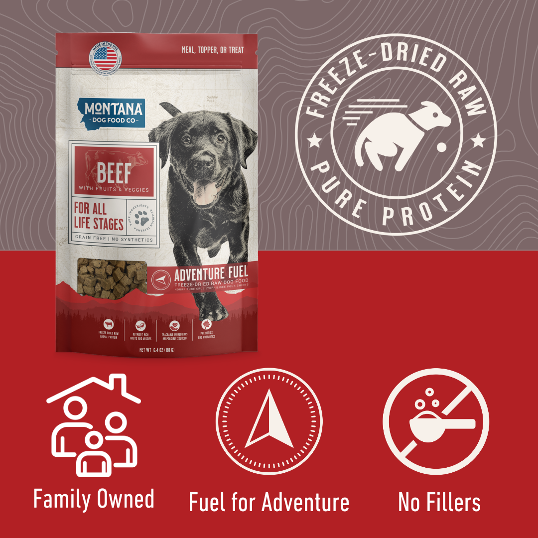 Grain-Free Beef Freeze-Dried Raw Adventure Fuel (Dog Food) - PuppyLuv Pet Store