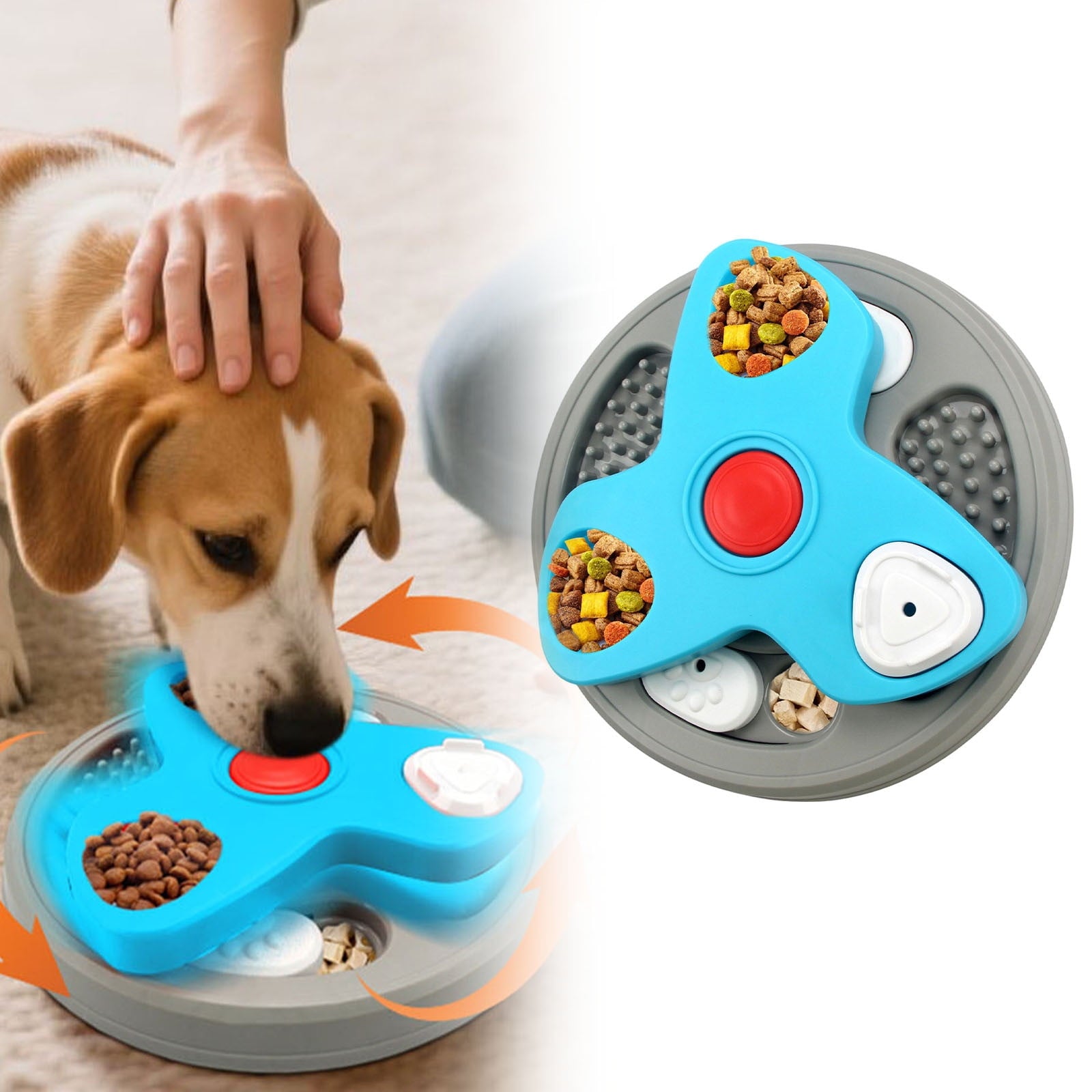 PuppyLuv Interactive Dog Puzzle Feeder Slow Feed Bowl 5 Difficulty Levels Mental Enrichment Small Large