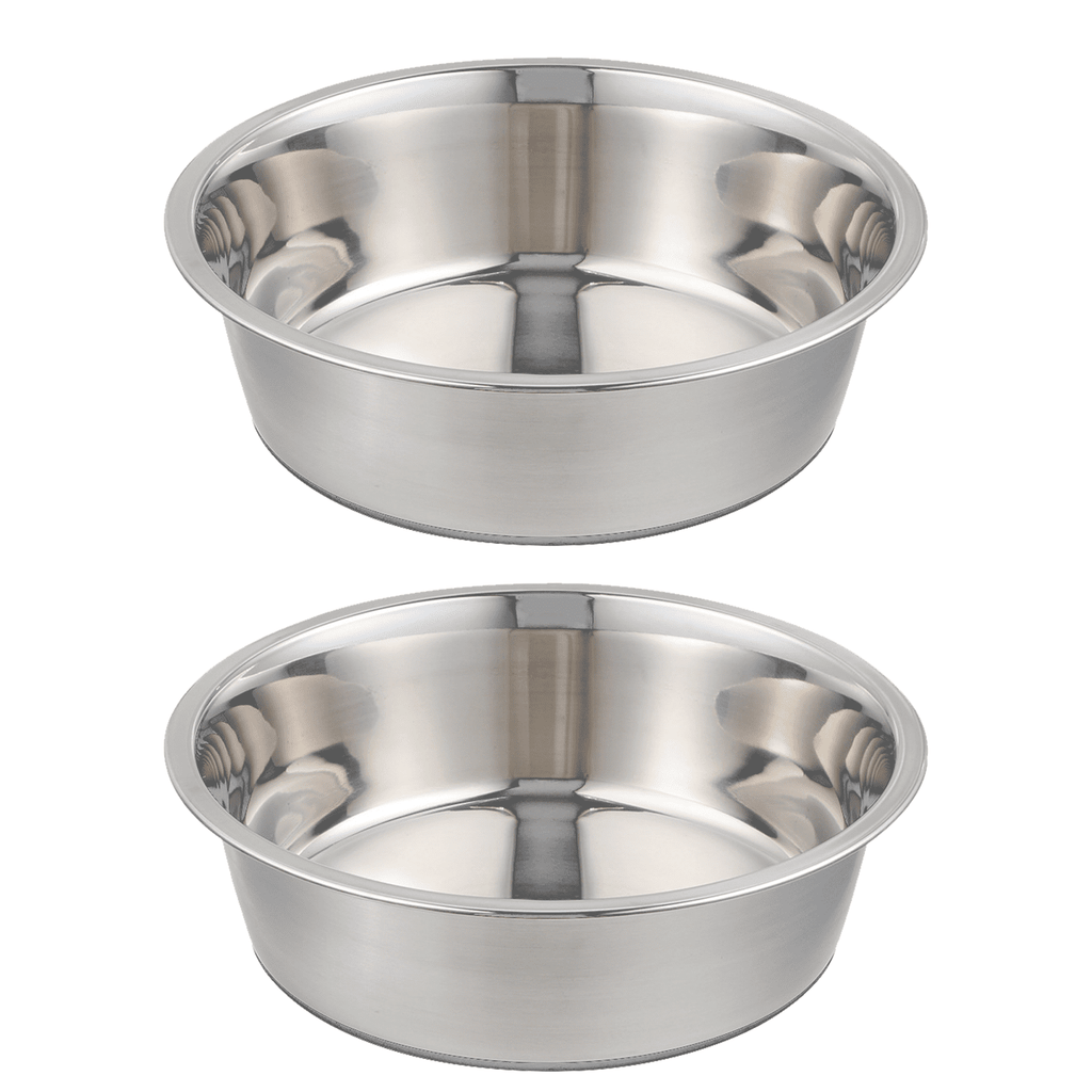 Stainless Steel Dog Bowl Set with Non-Slip Base