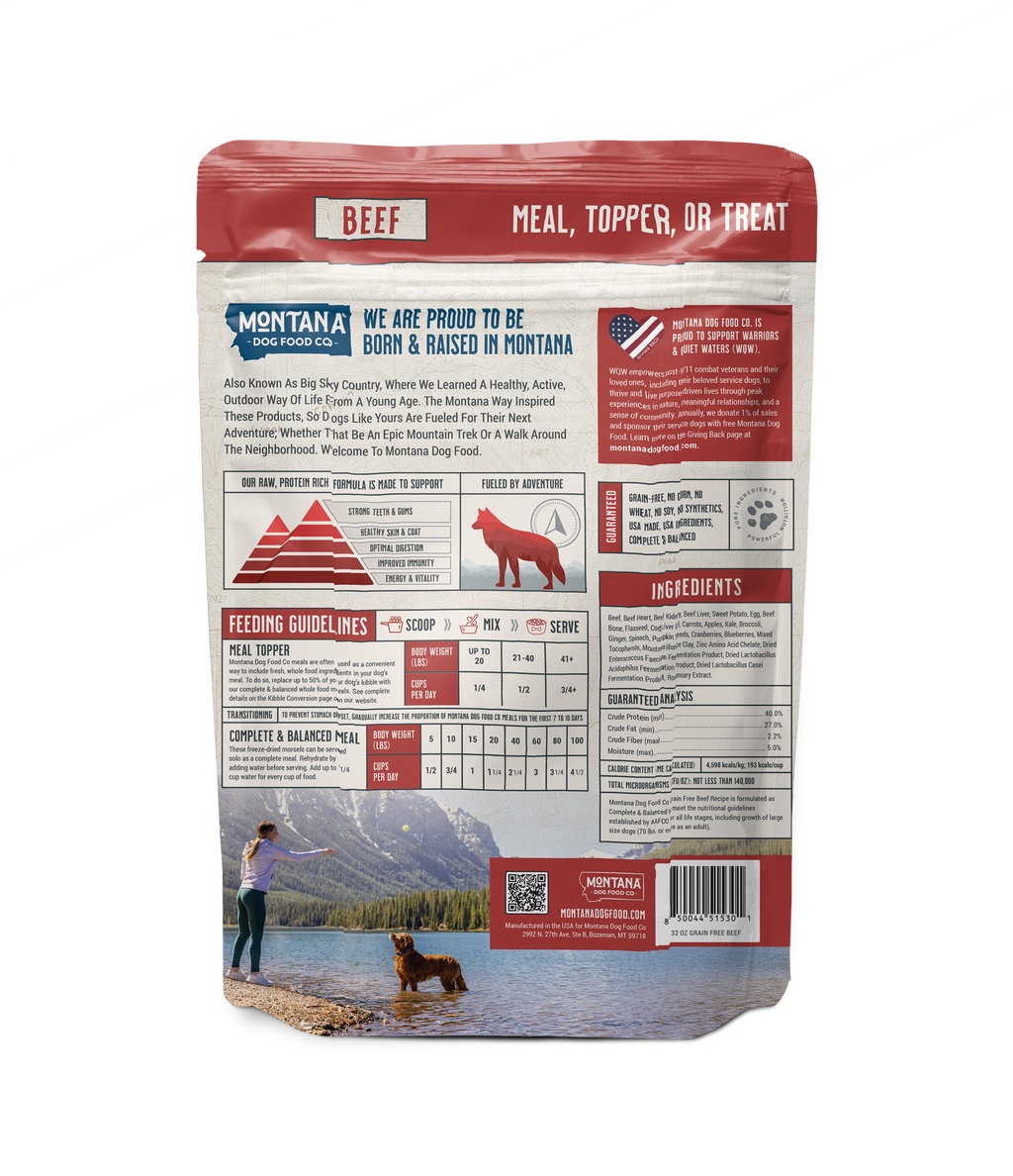 Grain-Free Beef Freeze-Dried Raw Adventure Fuel (Dog Food) - PuppyLuv Pet Store