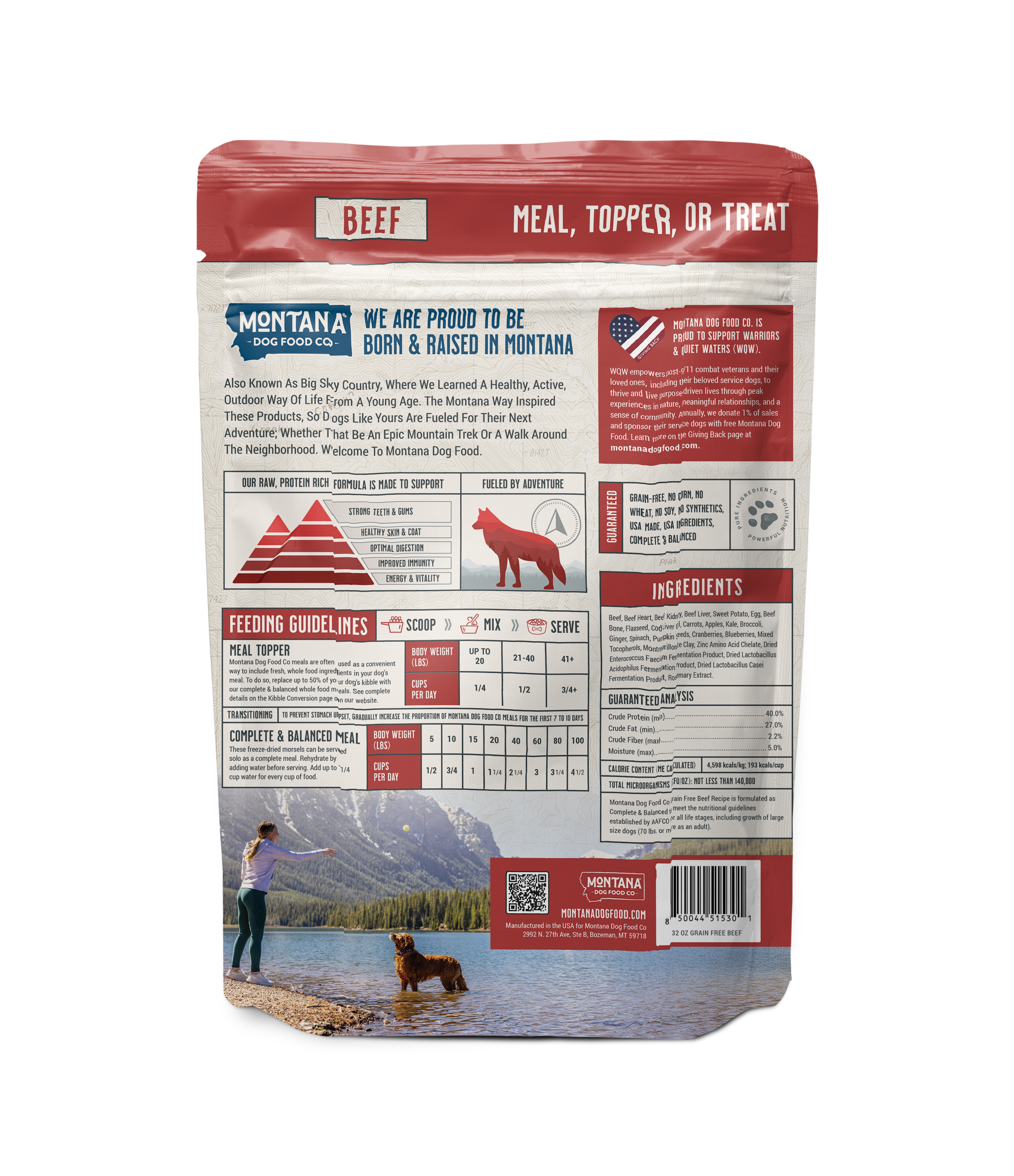 Grain-Free Beef Freeze-Dried Raw Adventure Fuel (Dog Food) - PuppyLuv Pet Store