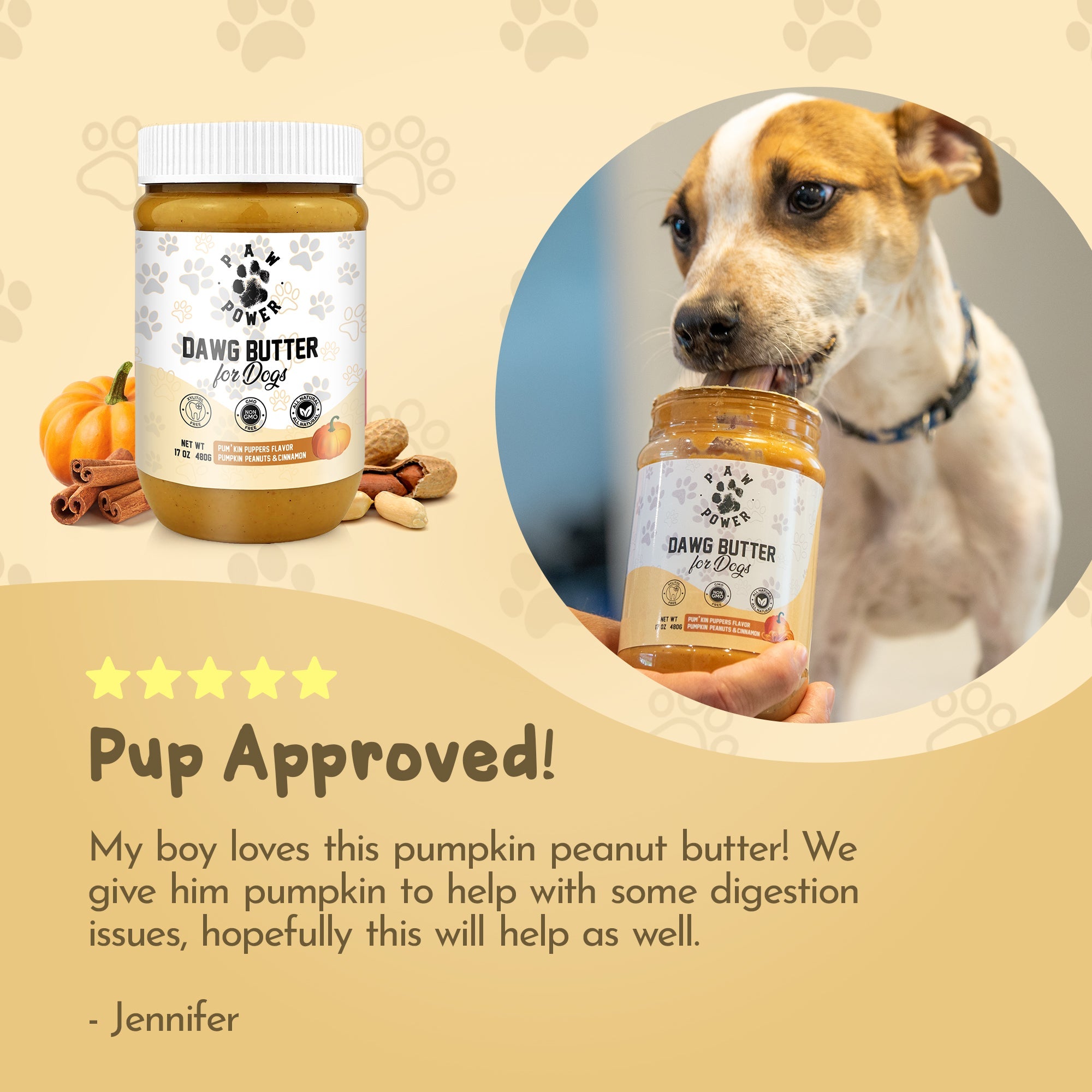 Dawg Butter Pum'kin Puppers Flavor - PuppyLuv Pet Store