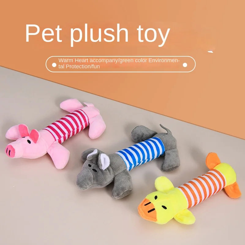 Squeaky Plush Dog Toys Set of 5