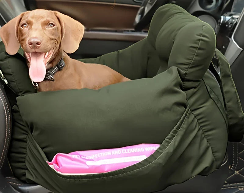 PuppyLuv Dog Car Seat Safety Belt Non-Slip Pet Car Bed Small Dogs Washable Travel Carrier Straps