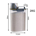 PuppyLuv Dog Cat Food Storage Container 1.5kg 2kg Plastic Pail with Measuring Cup Moisture-Proof Sealed