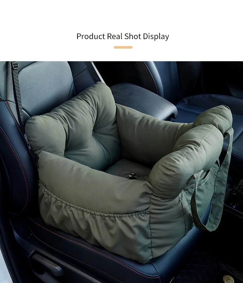 PuppyLuv Dog Car Seat Safety Belt Non-Slip Pet Car Bed Small Dogs Washable Travel Carrier Straps