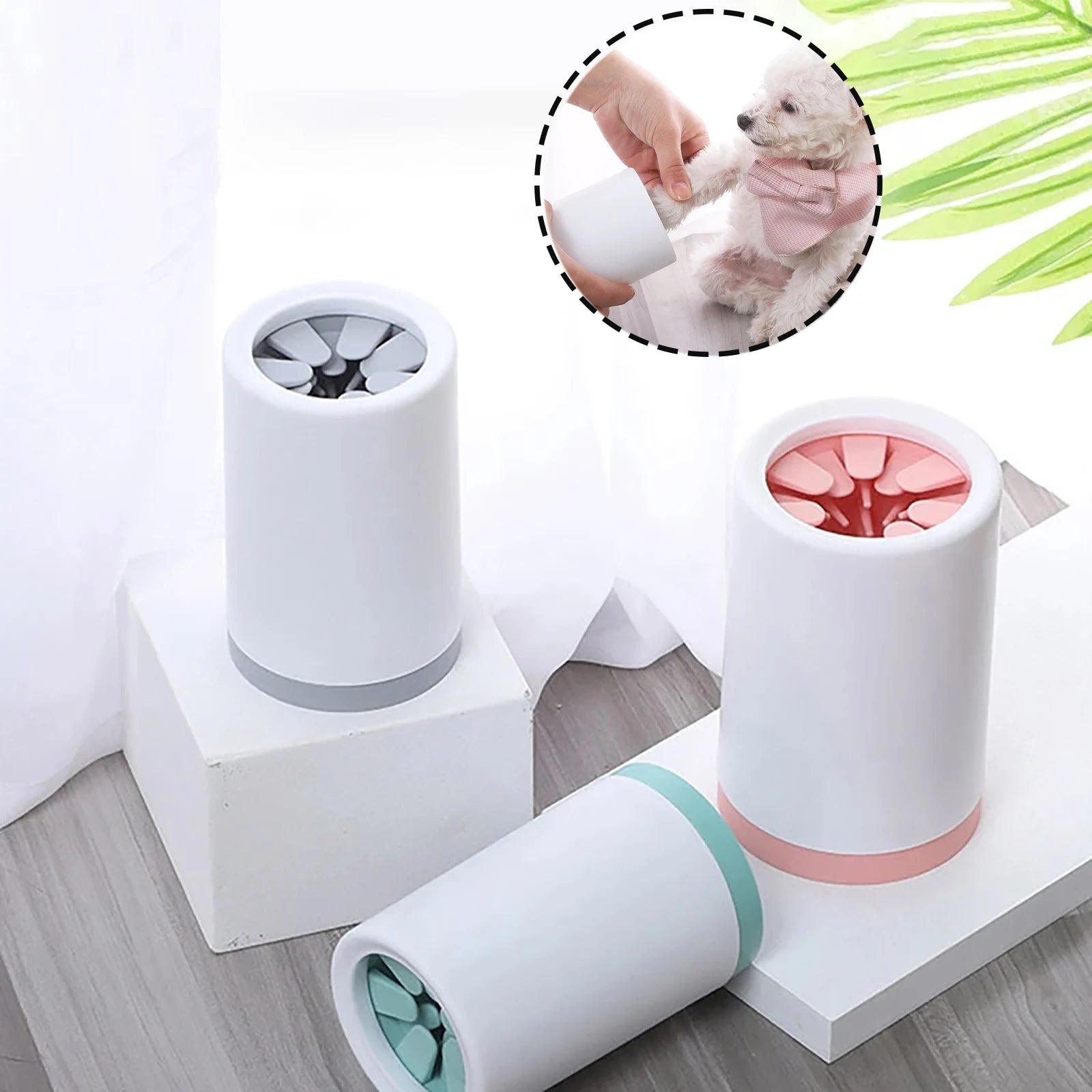 Pet Shampoo Brush Silicone Massage Scrubber