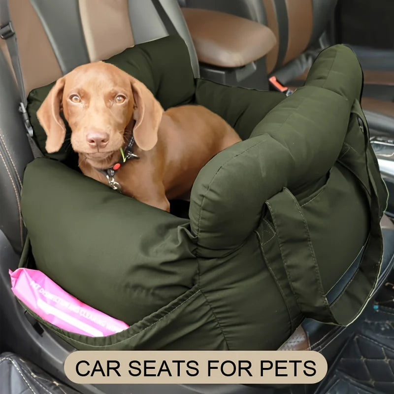 PuppyLuv Dog Car Seat Safety Belt Non-Slip Pet Car Bed Small Dogs Washable Travel Carrier Straps