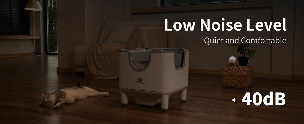 PuppyLuv F6 Self-Cleaning Litter Box Open-Top Automatic Odor Control Safety Features Easy Maintenance