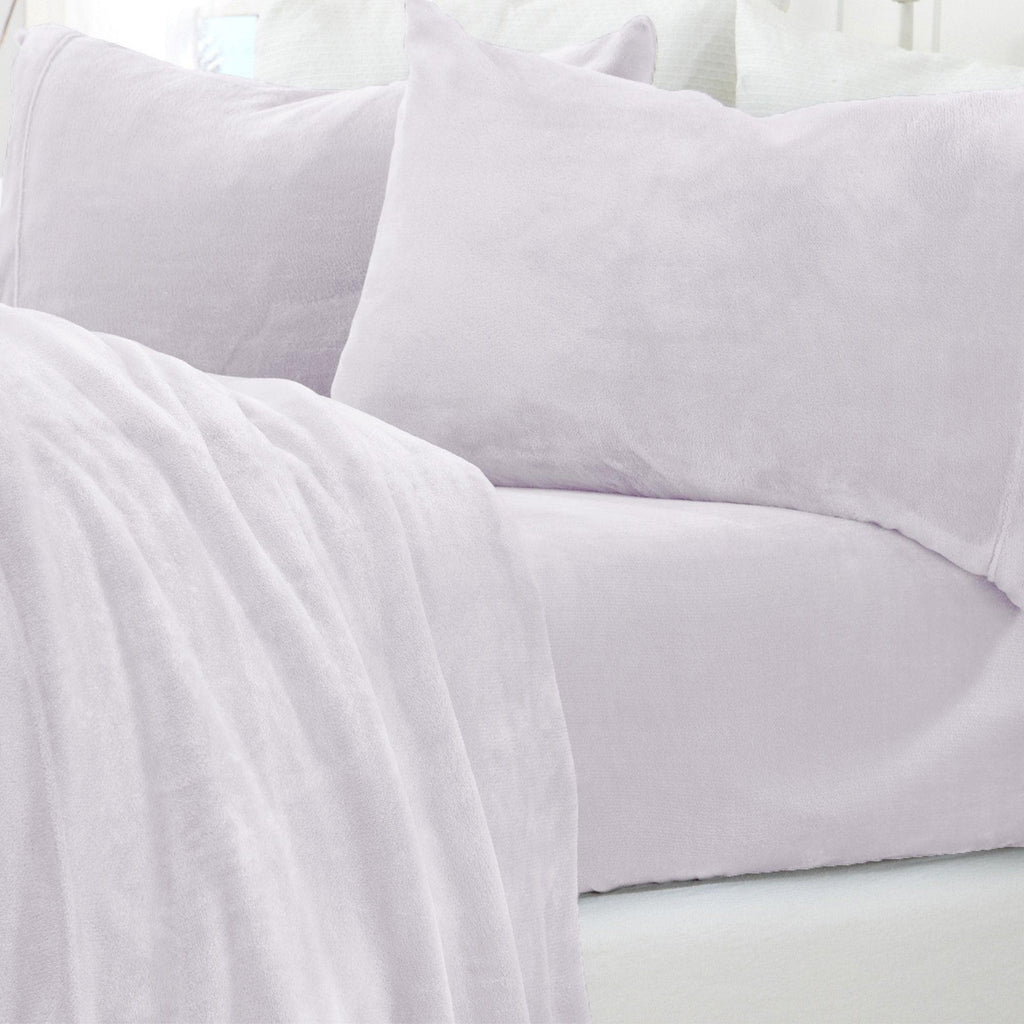 PuppyLuv Solid Plush Sheet Velvet Luxe Collection Twin Full Queen King California King Multiple Colors