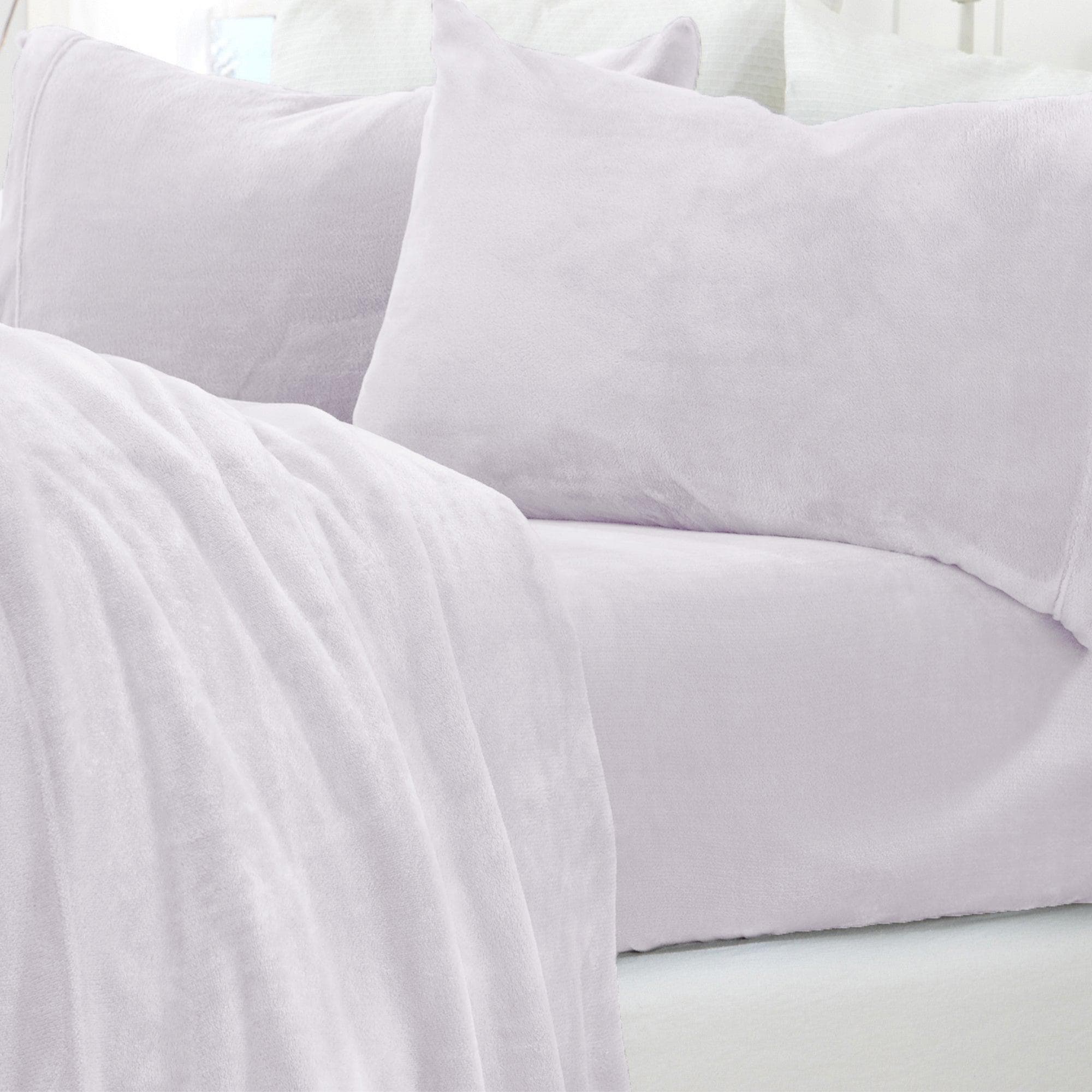 PuppyLuv Solid Plush Sheet Velvet Luxe Collection Twin Full Queen King California King Multiple Colors