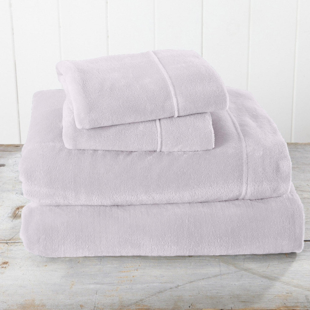 PuppyLuv Solid Plush Sheet Velvet Luxe Collection Twin Full Queen King California King Multiple Colors