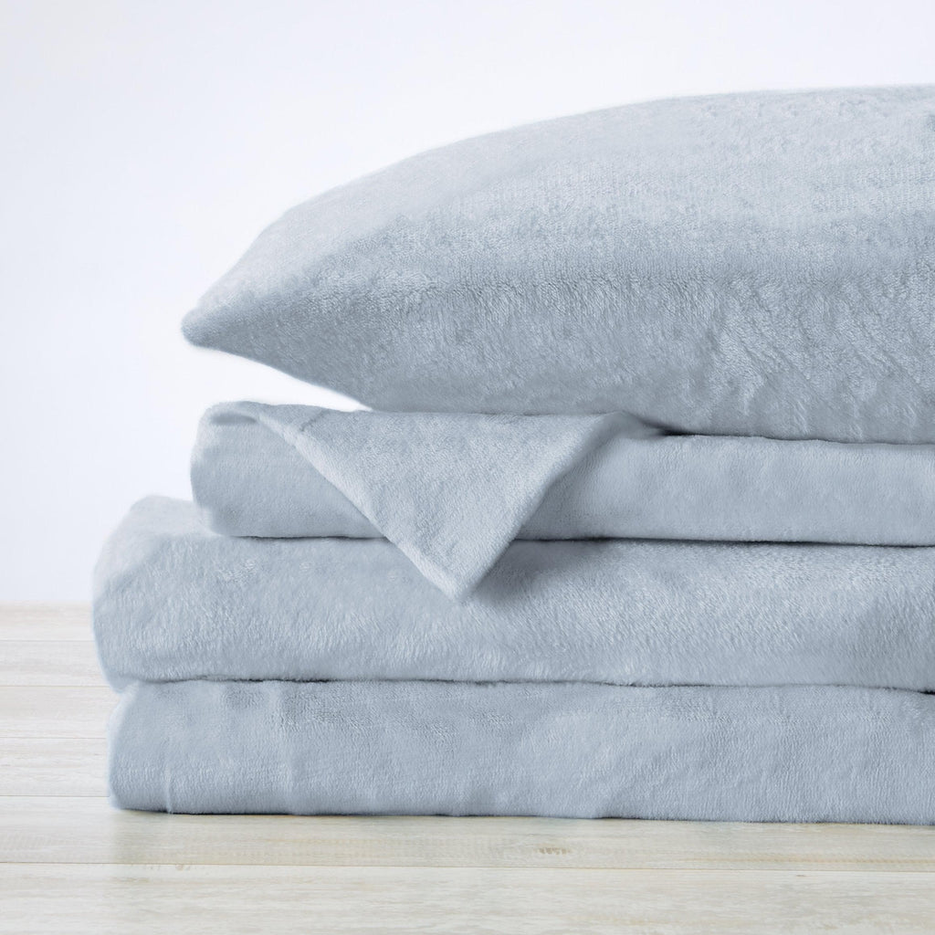 PuppyLuv Solid Plush Sheet Velvet Luxe Collection Twin Full Queen King California King Multiple Colors