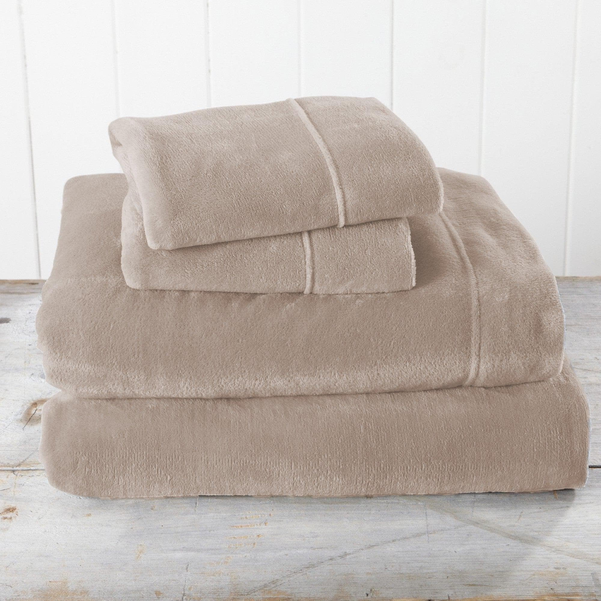PuppyLuv Solid Plush Sheet Velvet Luxe Collection Twin Full Queen King California King Multiple Colors