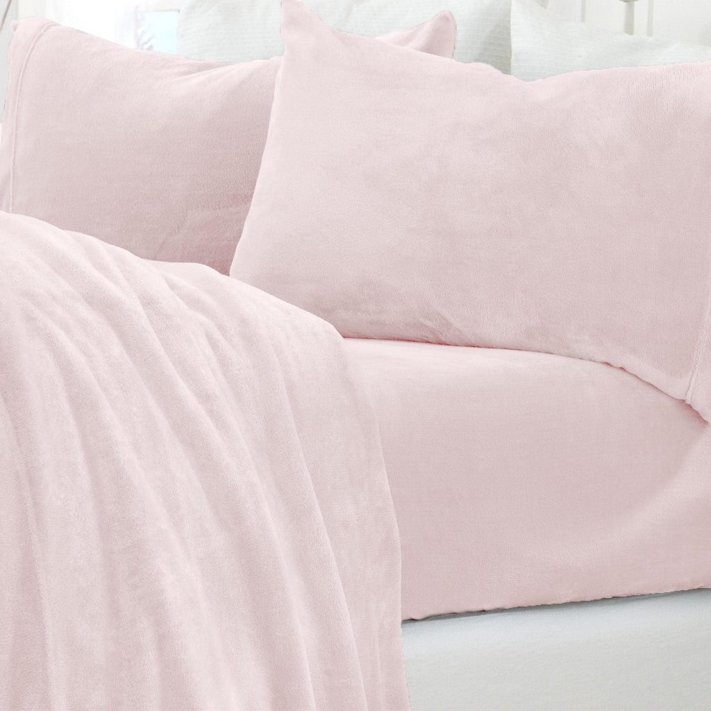 PuppyLuv Solid Plush Sheet Velvet Luxe Collection Twin Full Queen King California King Multiple Colors