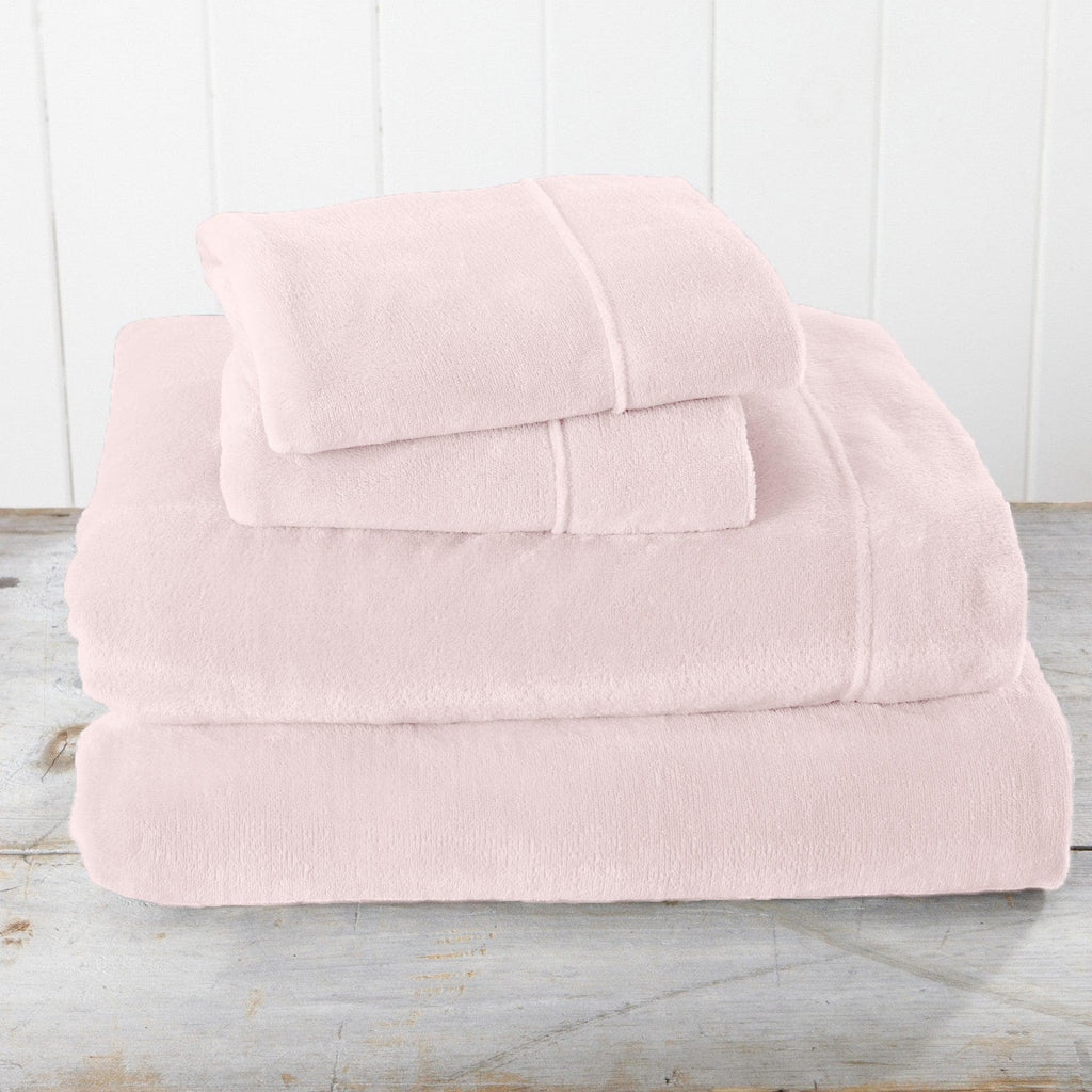 PuppyLuv Solid Plush Sheet Velvet Luxe Collection Twin Full Queen King California King Multiple Colors