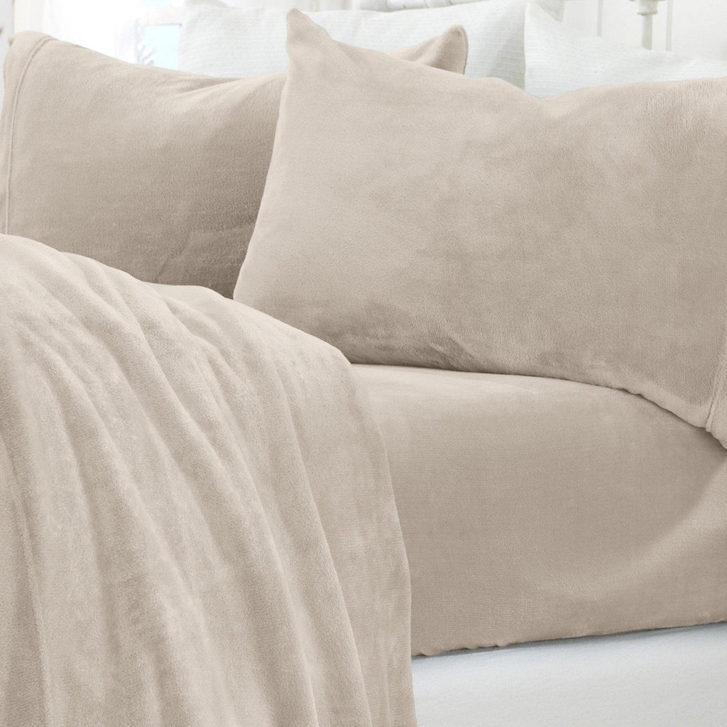 PuppyLuv Solid Plush Sheet Velvet Luxe Collection Twin Full Queen King California King Multiple Colors