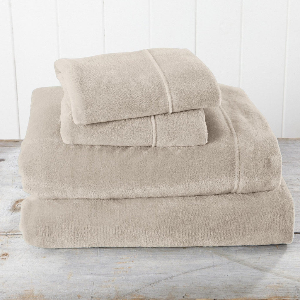 PuppyLuv Solid Plush Sheet Velvet Luxe Collection Twin Full Queen King California King Multiple Colors