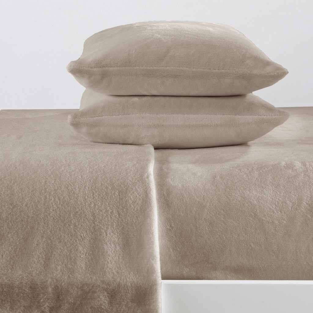 PuppyLuv Solid Plush Sheet Velvet Luxe Collection Twin Full Queen King California King Multiple Colors