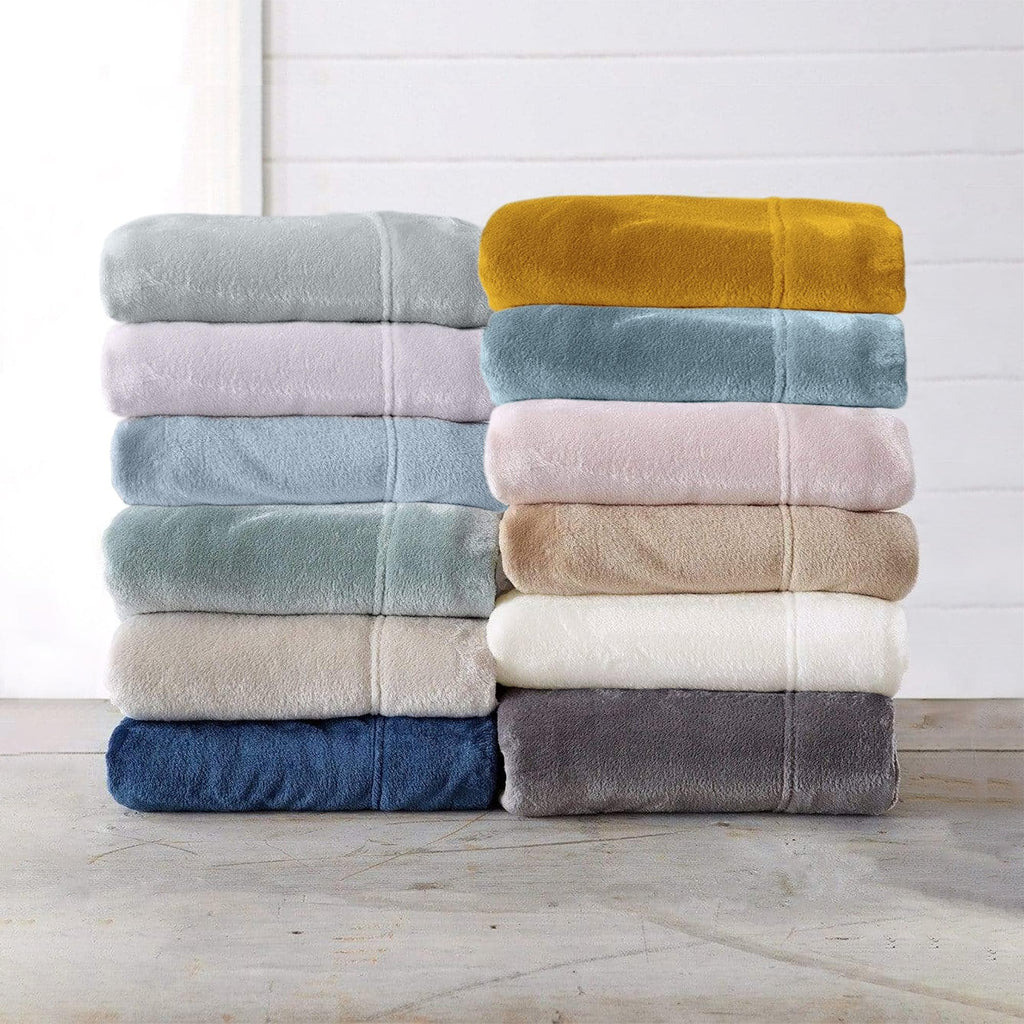 PuppyLuv Solid Plush Sheet Velvet Luxe Collection Twin Full Queen King California King Multiple Colors