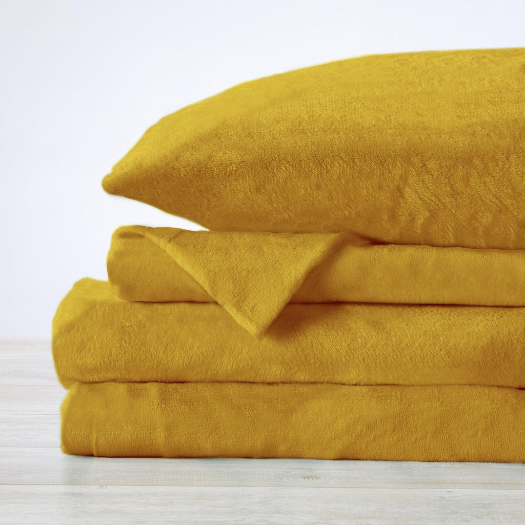 PuppyLuv Solid Plush Sheet Velvet Luxe Collection Twin Full Queen King California King Multiple Colors