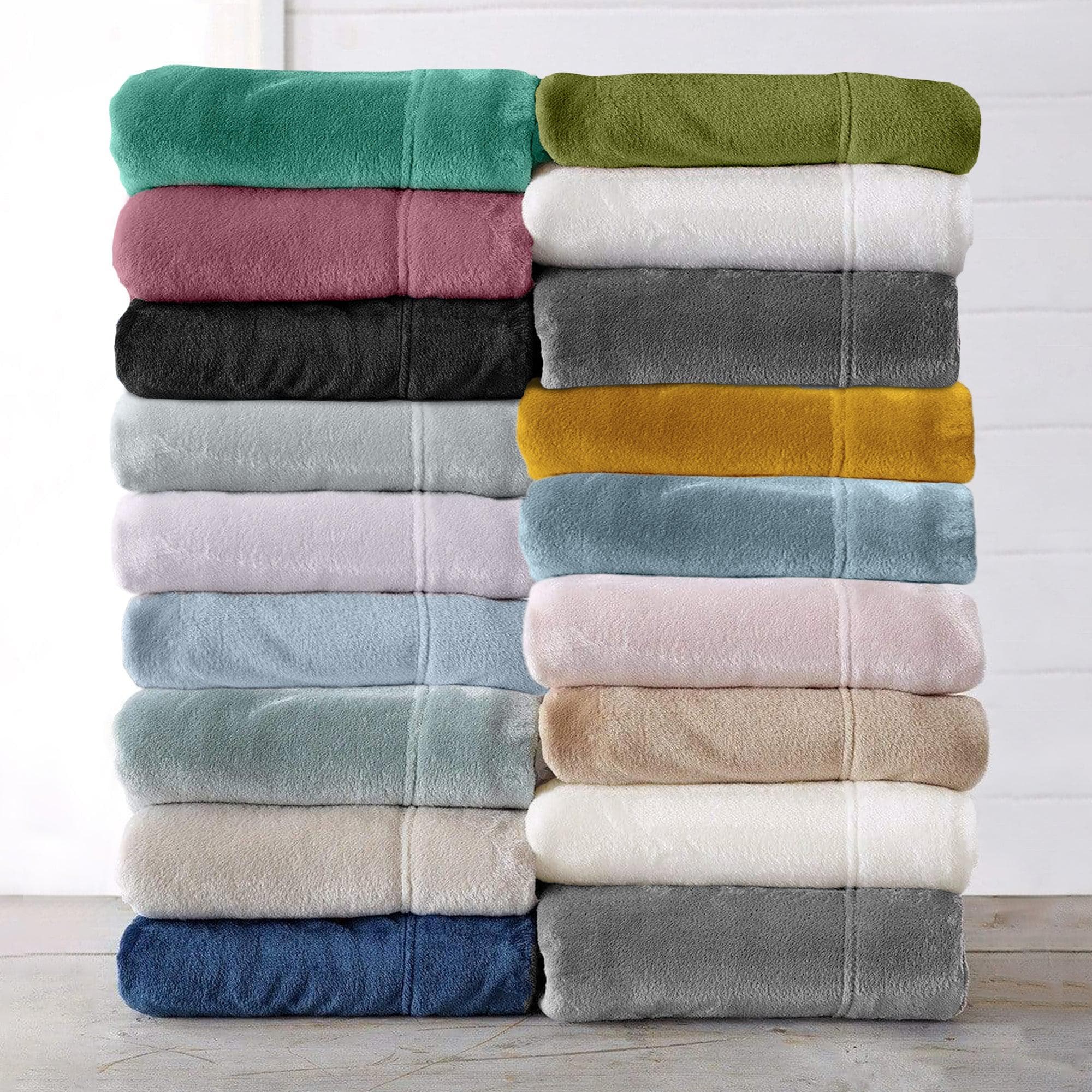 PuppyLuv Solid Plush Sheet Velvet Luxe Collection Twin Full Queen King California King Multiple Colors