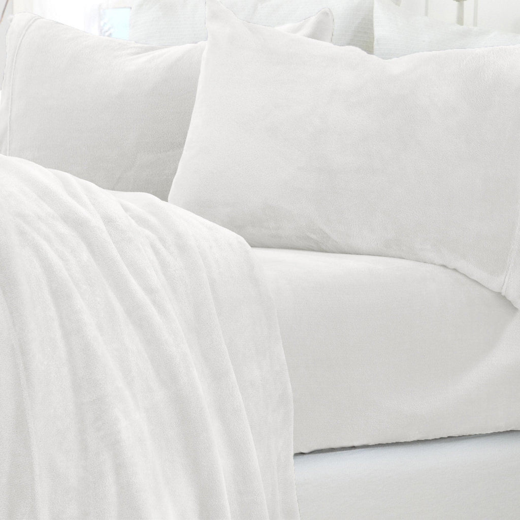 PuppyLuv Solid Plush Sheet Velvet Luxe Collection Twin Full Queen King California King Multiple Colors