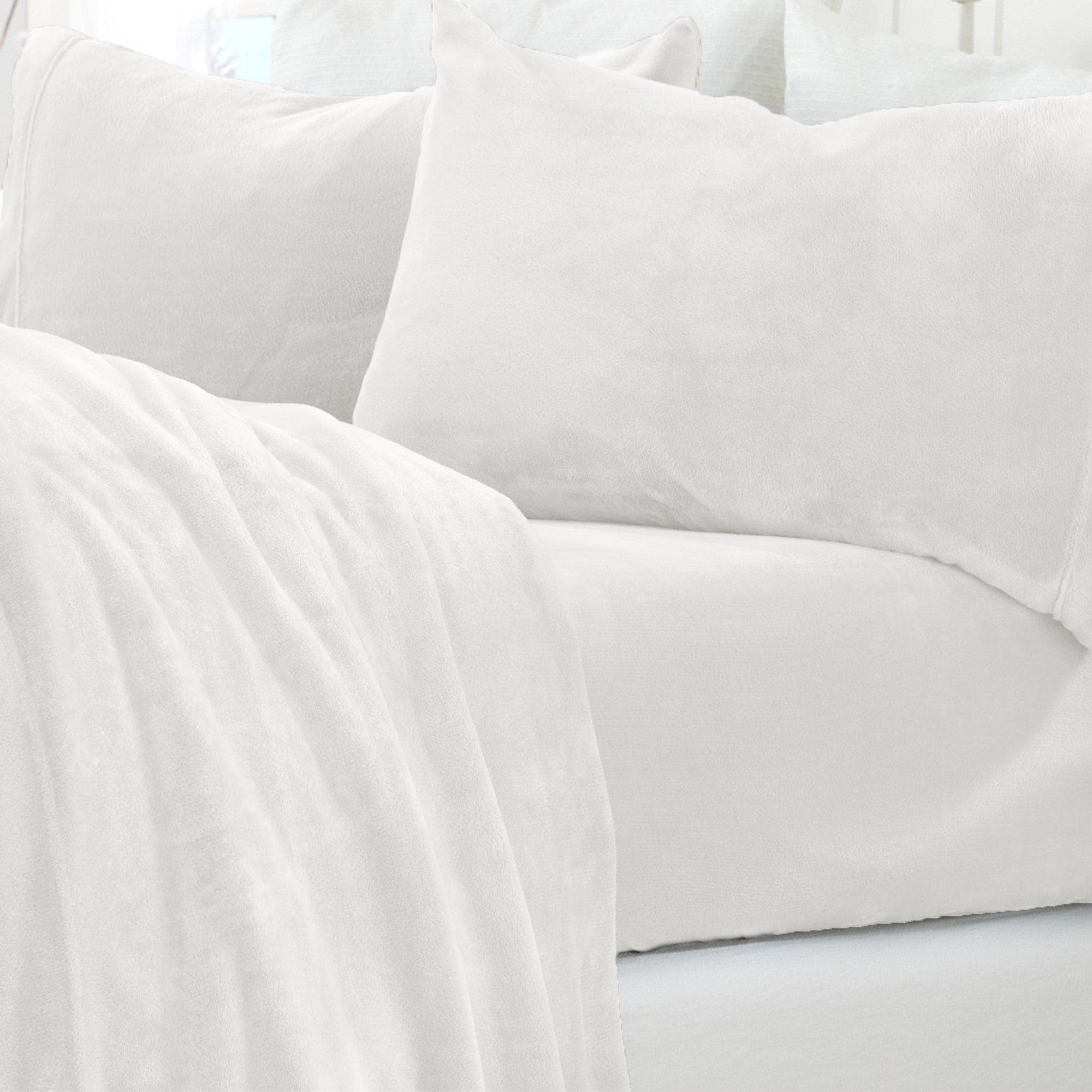 PuppyLuv Solid Plush Sheet Velvet Luxe Collection Twin Full Queen King California King Multiple Colors