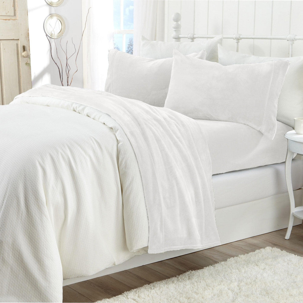 PuppyLuv Solid Plush Sheet Velvet Luxe Collection Twin Full Queen King California King Multiple Colors