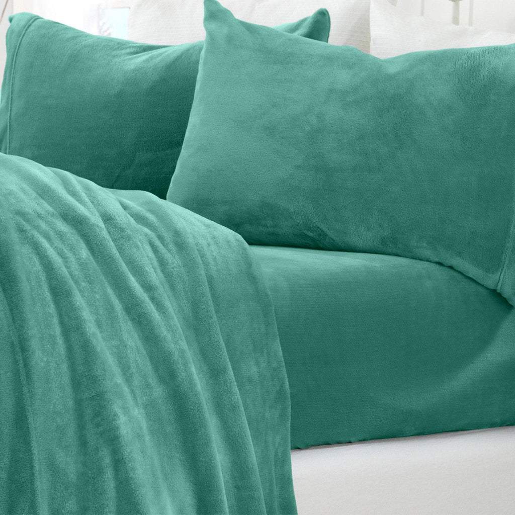 PuppyLuv Solid Plush Sheet Velvet Luxe Collection Twin Full Queen King California King Multiple Colors