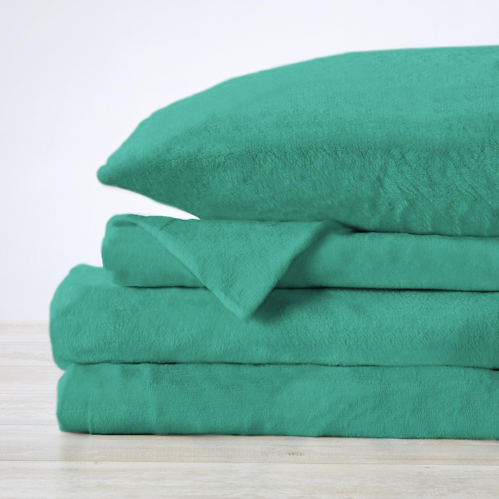 PuppyLuv Solid Plush Sheet Velvet Luxe Collection Twin Full Queen King California King Multiple Colors