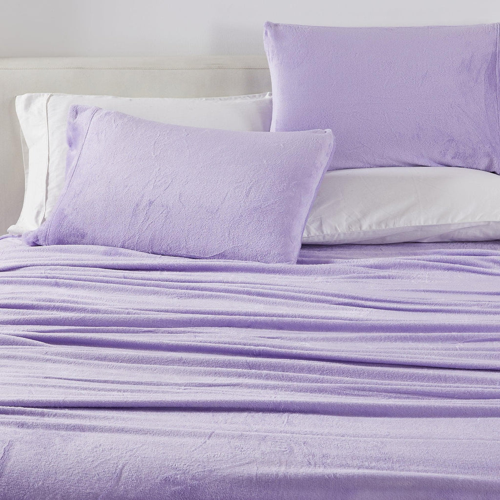 PuppyLuv Solid Plush Sheet Velvet Luxe Collection Twin Full Queen King California King Multiple Colors