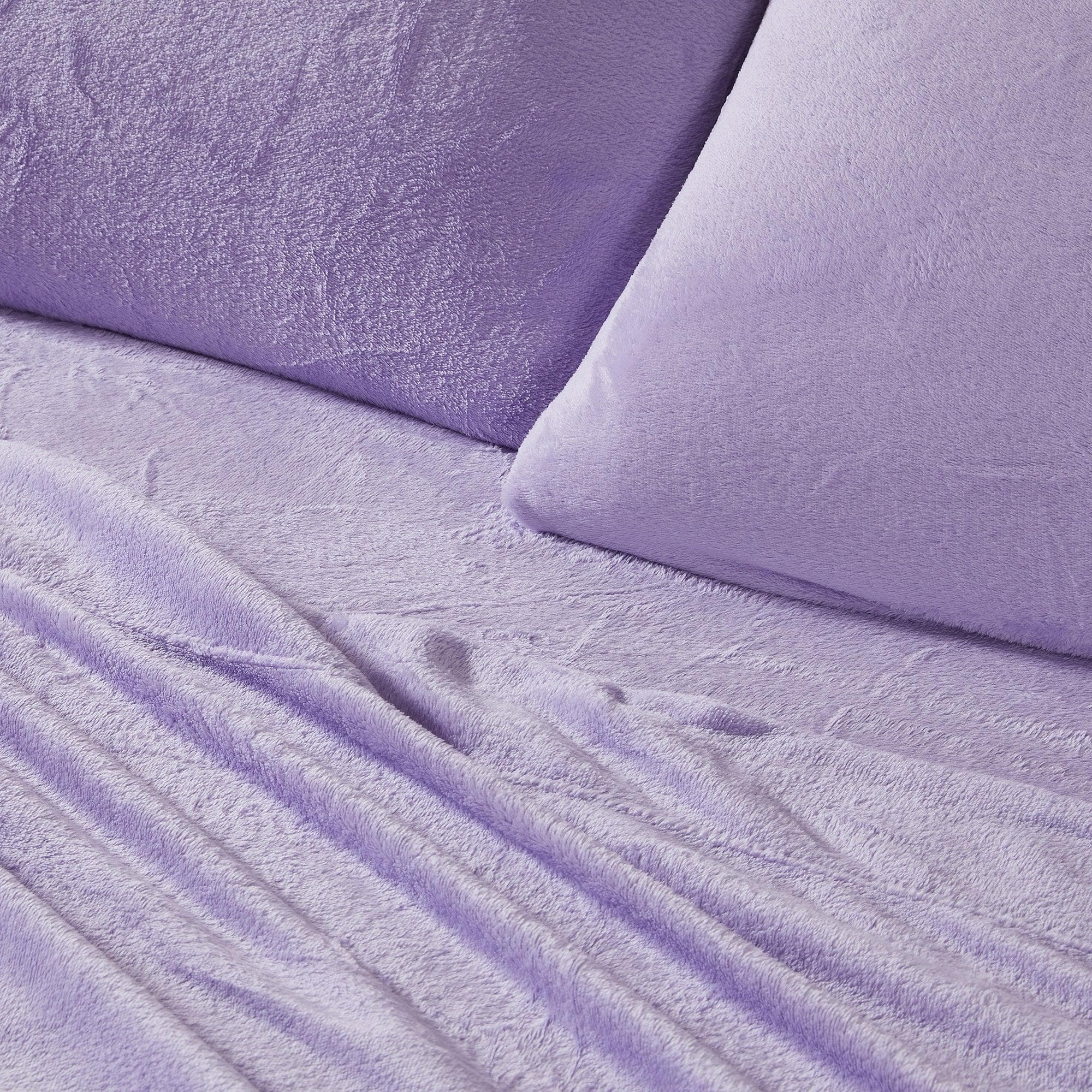 PuppyLuv Solid Plush Sheet Velvet Luxe Collection Twin Full Queen King California King Multiple Colors