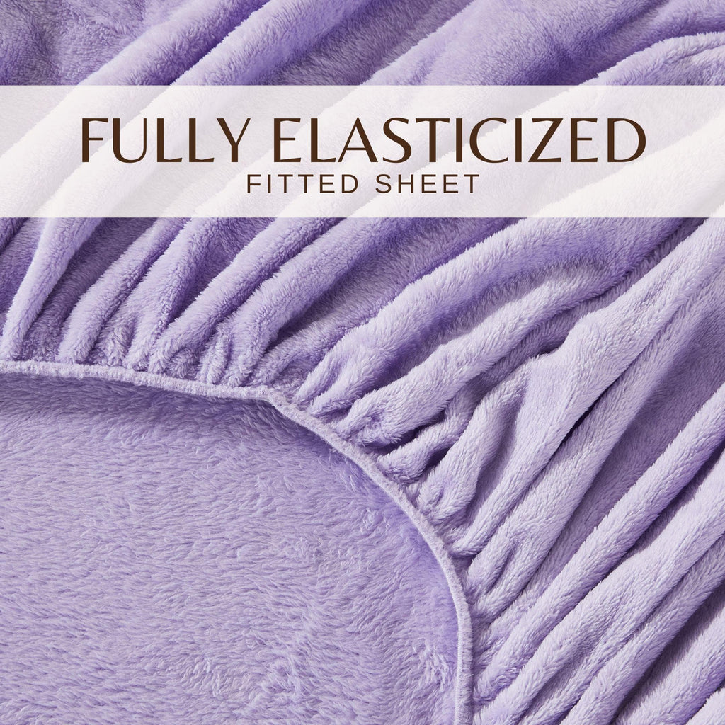 PuppyLuv Solid Plush Sheet Velvet Luxe Collection Twin Full Queen King California King Multiple Colors