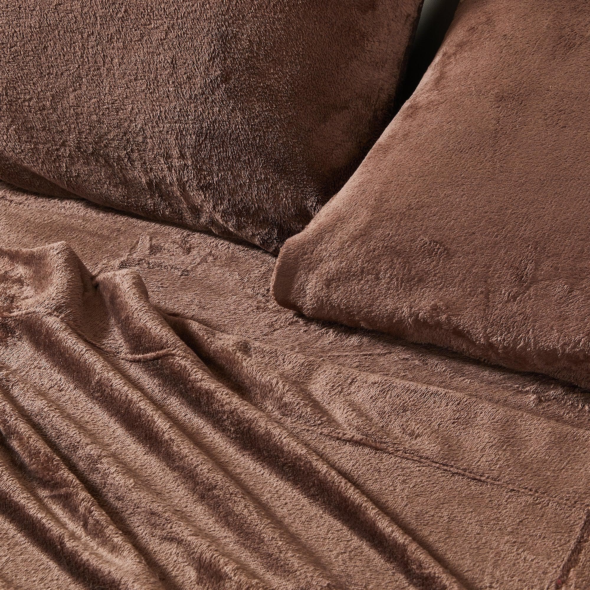 PuppyLuv Solid Plush Sheet Velvet Luxe Collection Twin Full Queen King California King Multiple Colors